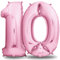 envami® Geburtstagsdeko Mädchen 10 Jahre XXL - 10 Geburtstag Deko Rosa 101CM - Deko 10 Geburtstag Mädchen - Luftballon 10. Geburtstag Mädchen - Geburtstag Zahlen - Folienballon 10 Geburtstag Helium