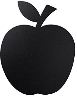INOXLM Magnetwand aus Stahl Apfel beschreibbar mit Marker | Memoboard Memoboard | Magnettafel | Fototafel | Kindertafel | Pinnwand 30,5 x 37,5 cm (Schwarz)