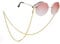 Dreamtimes Figaro Brillenkette Edelstahl-Lanyard Edelstahl-Perlenkette für Herrenbrillen vergoldet Damen-Hänge-Sonnenbrille Kettenbänder (Gold-1)