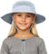 Durio Baby Sonnenhut für Mädchen und Jungen,Sonnenhut Kleinkind, Kinder Fischerhut,Sommerhut Breiter Krempe, Strandhut für Mädchen Jungen Hellgrau 4-12 Jahre