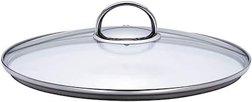BAZAC Pfannendeckel Gehärtetes Glas 14cm Transparent Rund Deckel Pfanne Kochgeschirr Deckel