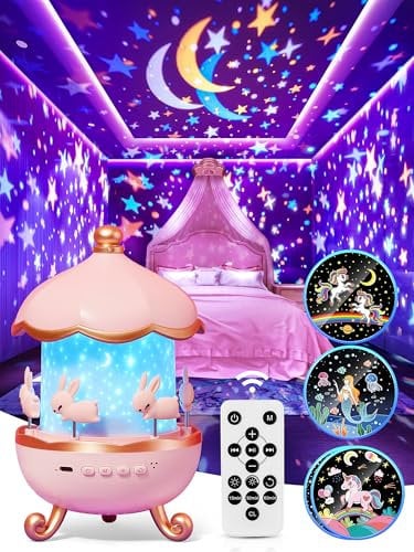 One Fire Star Projector Unicorn Gifts for Girls【Gifts Package】,15 Films+10 White Noise Baby Sensory Lights for Autism,180 Lighting Mode Star Projector Starlight Projector,Remote Kids Lamp Night Lamp