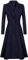 L9WEI Trench élégant pour femme - Manteau mi-long - Slim - Coupe-vent - Couleur unie - Revers - Manteau de mi-saison, Marine, M