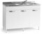 Mueble bajo fregadero con 3 puertas fregadero excluido color blanco ceniza 120 cm
