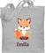 Baumwolltasche - Süßer Fuchs Geschenk mit Name personalisiert I Wildtiere I Raubtier I Fox - Unisize - Hellgrau - kinder stoffbeutel kindergarten kita tasche +mit+fuchs beutel jutebeutel mädchen