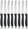 hunnycook Round Head Steak Knife Set of 8, 8.74 inch Serrated Steak Knives, Premium Stainless Steel Steak Knife Set, Dishwasher Safe