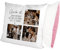 glitzertassen.de® | Glück ist... | personalisiertes Kissen Text und Bild | Geschenk | Kissen mit Druck | Liebe | Deko Kissen | personalisiertes Fotokissen für Freunde | Kuschelkissen | Weiß/Rosé