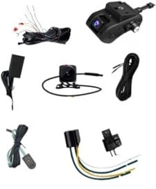 JC400 Dashcam Front and Rear 4G Hotspot Inside Camera Live Stream Video Vehicle APP PC Dual Car Record(Rearcam 10Yr Service,None)