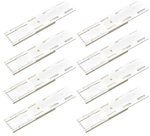 HSIXHAF 8 pcs Sockelhalter Selbstklebender Stanzfreier Steckdosenleisten Halterung Steckdose Fixierer Steckdosenhalter Wandhalterung Ständer für Küche Home Office Steckdose Organisieren, Weiß