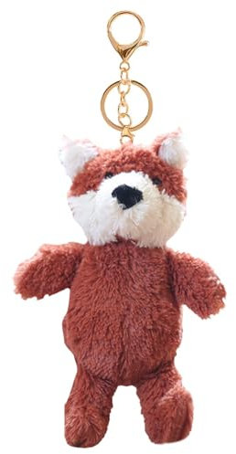 Porte-clés en peluche renard mignon, porte-clés renard en peluche - Porte-clés animaux doux,Porte-clés de sac à main de 5.9 pouces, Animal doux et mignon, pendentif de voiture en peluche pour sac à ma