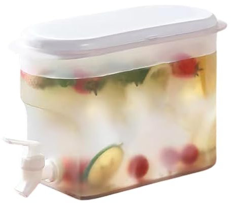 en Dispensador de Bebidas para Nevera, Hervidor de Agua Fría para Nevera,Dispensador de bebidas de frutas Contenedor de bebidas - Dispensadores de bebidas heladas de gran capacidad de 3,5 L