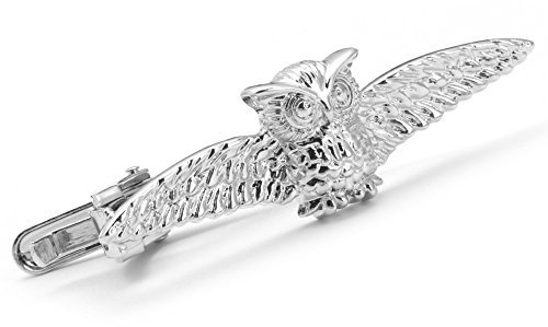 Yooghuge Colliers pour femmes et filles, hommes vintage pince à cravate fermoir plume hibou fléchettes voiture crochet clou pince à cravate, Cuivre