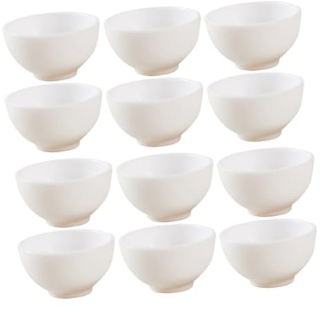 ibasenice 15pcs Mini Bowl Model Miniature Dollhouse Bowls Dollhouse Tableware Dollhouse Dessert Bowl Small Dessert Bowl Miniature Cup Plate Miniatures Food Bowls Doll Bowl Plastic White