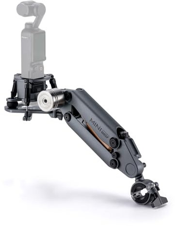 TILTA Hydra Alien Mini Stoßdämpfendes Armsystem Fahrradset mit stoßdämpfendem Kopf und Lenkerhalterung – Titangrau HDA-T15-D-TG