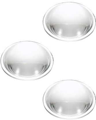 PATIKIL Durchmesser 54mm Flachkonvexe Linse, 3 Stück Höhe 19mm Acryl-LED-Optik-Konvexkondensorlinse mit Rand für Taschenlampe Auto Fahrrad-Scheinwerfer, Transparent