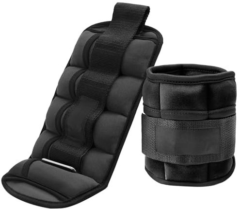 Taeku 1 paire de poids de cheville réglables pour femmes et hommes - Bandes lestées pour le fitness, la gym, la marche, le jogging, la course, le yoga (5 kg)