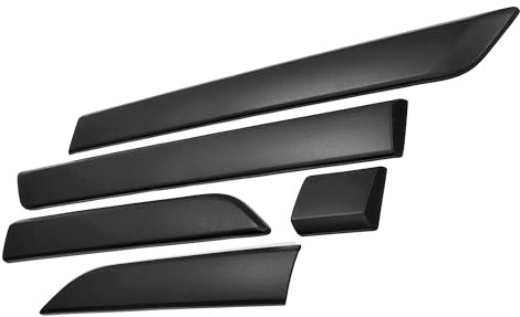 MKAREPART Ensemble de baguettes de moulures de portes complètes pour portes latérales droite et gauche Noir Compatible avec Transit Tourneo Custom à partir de 2012 (Noir, Ensemble assemblé)