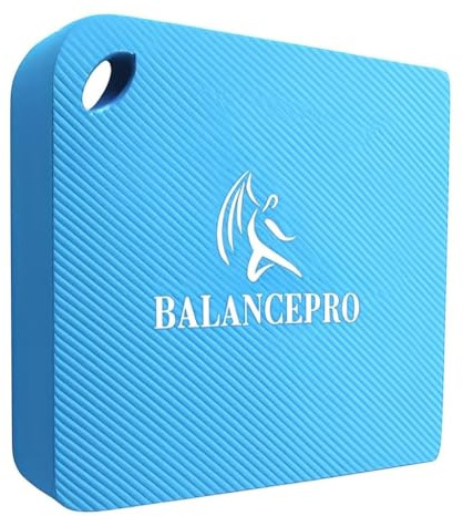 Balance pad Erwachsene, Rutschfestes Balance Board Weichschaum-Kissen für Physiotherapie und Rehabilitation, TPE Balancetrainer für Yoga Pilates und Gleichgewichtstraining, 40×40 cm (Blue)