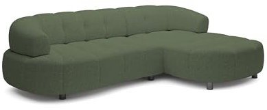 DomoHome ECKSOFA WESPER S - Eckcouch Mit Elektrischer Sitzverstellung, L-förmig, Freistehend, Relaxfunktion, Avangarde Collection, 183x284x79 cm Rechte Seite Grün