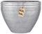 Marrakesch XXL Aluminium Blumenkübel Übertopf Ø 57 cm Silber Matt | Pflanzentopf Pflanzkübel 115 L groß rund für Outdoor Indoor | Blumentopf Blumentöpfe Calvino für Garten Balkon & Wohnzimmer
