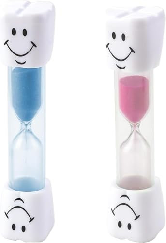 Set de 2 Relojes de Arena con Sonrisas para Niños - Temporizador de 3 Minutos para Cepillado Dental, Cocina, Juegos y Oficina, Seguro y Multifuncional, Ideal para Educación del Tiempo