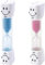 Set de 2 Relojes de Arena con Sonrisas para Niños - Temporizador de 3 Minutos para Cepillado Dental, Cocina, Juegos y Oficina, Seguro y Multifuncional, Ideal para Educación del Tiempo