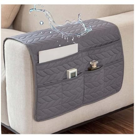 Sofaarmschutz Stuhlarmschutz Sofastuhlarmkissen Armarmstuhlbezug Armlehnenbezüge Kopfstützenbezug Für Liegestuhl Armlehnenbezug Sessel Schonbezug Armlehnenschoner Sofa Armlehnen Bezug(Dunkelgrau)