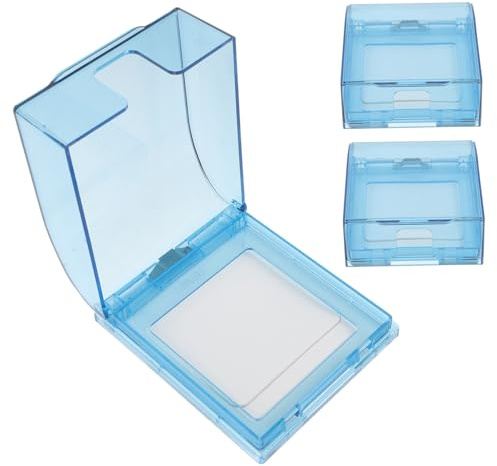 IWOWHERO 3pcs Socket Protective Covers for Wall Switches Transparent Boxes with Screw Mount Safety Protector for Bathroom Kitchen Garden Office Home Socket Protection