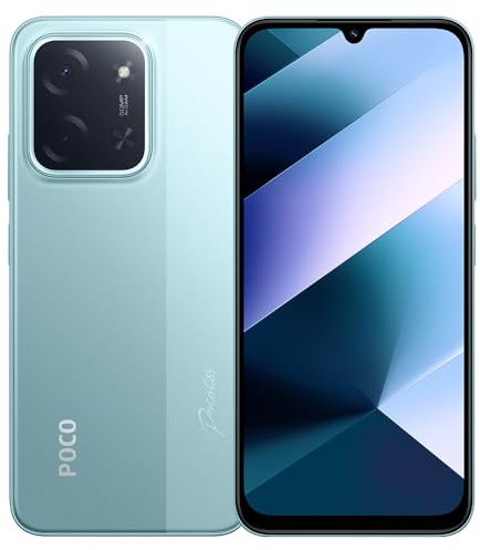 Xioami Poco C85 Smartphone 6GB+128GB Clear 50MP AI Dual Camera Powerful Octa-Core Processor Massive 6000mAh (typ) Battery Immersive 6.9 Display Powered by 33W Fast Charging(Green)