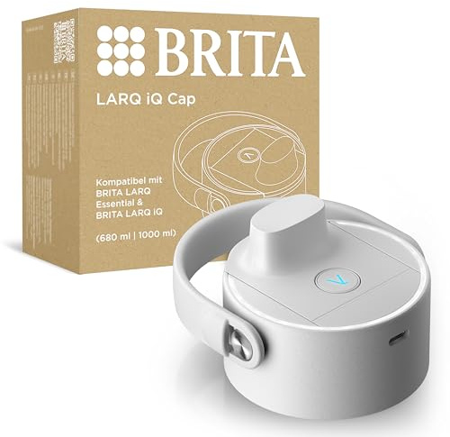 BRITA LARQ iQ Cap Digitaler Deckel LARQ Essential Trinkflaschen inkl. Hydration Tracking App & UV-C Selbstreinigungs-Technologie - neutralisiert 99,99% Bakterien