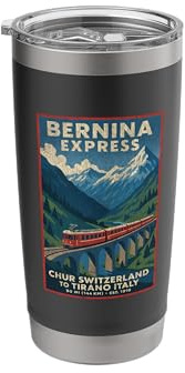 Bernina Express Rail Train Stainless Steel Insulated Tumbler