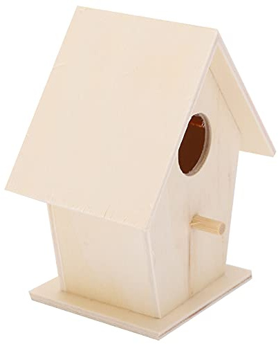 Tnfeeon Vogelhaus aus Holz, Verbundplatten-Design, DIY-Hängestil für den Innen- und Außenbereich, Garten, Rasen (Einzelgeschoss Nr. 3)