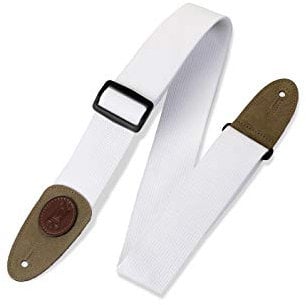 Levy's Leathers Gitarrengurt aus Baumwolle, 5,1 cm breit, weiß MSSC8-WHT 41 EU
