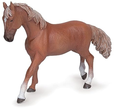 Papo - Realistische Englische Vollblutstute Fuchs-Figur - 3 Jahre + - Kollektion Pferde - Kreativspiel Reiterwelt - Geschenkidee Spielzeug für Mädchen und Jungen