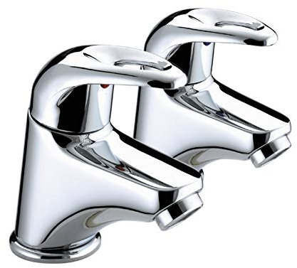 Bristan J 1/2 C Java Basin Pillar Taps, Chrome