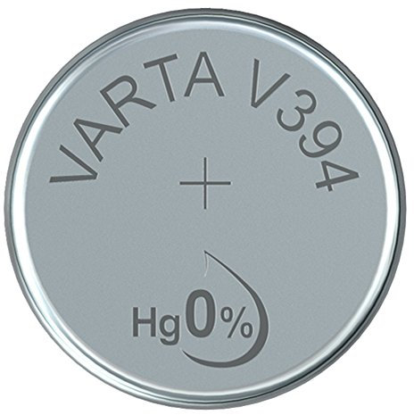 VARTA 14501394 - Batteria a bottone V394 da 1,5 Volt, capacità 67 mAh, sistema chimico Ossido d'argento, per dispositivi elettronici quotidiani per garantire un'alimentazione ottimale