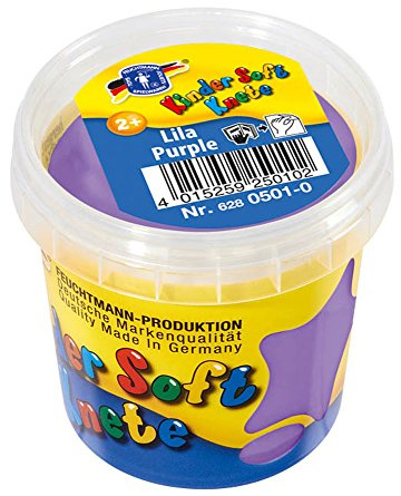 Feuchtmann 628.0501-0 - Kinder Soft Knete, lufttrocknende Modelliermasse in Lila, ca. 150 g, als Geschenk für kreatives Spielen