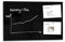 Tableau magnétique verre trempé sécurité noir, 2 aimants et fixation fournie, L100xH65xP1,5 cm