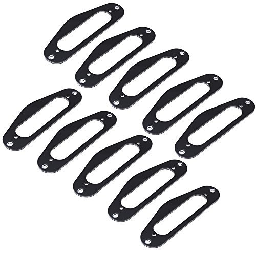 Yibuy 10x Black PVC 3Ply 10x3.2cm Gitarren Single Coil Pickup Montagering