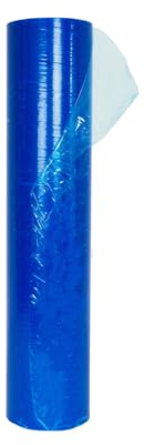 SILISTO 1x Rolle Fensterfolie - 25cm x 100m, Blau - selbstklebende Glasschutzfolie, Abdeckfolie, Fensterfolie selbsthaftend - für die Sicherung von Glasoberflächen bei handwerkliche Arbeiten