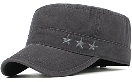 KUYOU Vintage Schirmmütze Baseball Kappe Army Military Cap Mütze