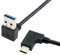 JSER Cavo dati reversibile USB 3.1 USB-C angolato a 90 gradi verso il basso angolato a maschio per tablet cellulare