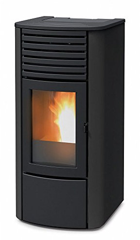 Stufa a pellet MCZ Clio Hydro (16 kW) Rivestimento in acciaio nero