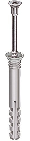 allfa 223608100 Nageldübel, Senkkopf, verzinkt, 8 x 100 mm, 100 Stück