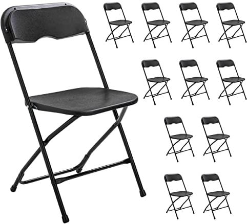 Klappstühle, Schwarz, 12 Stück