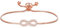Philip Jones Rose Gold Plated Infinity Friendship Bracelet Created with Zircondia® Crystals