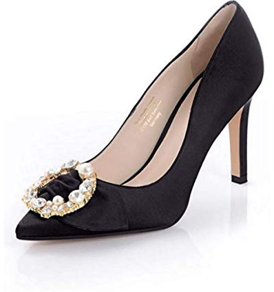 Alba Moda Pumps in modischer Satin-Optik Schwarz