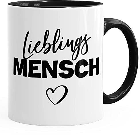 Kaffee-Tasse Lieblings-Mensch Geschenk MoonWorks® schwarz unisize