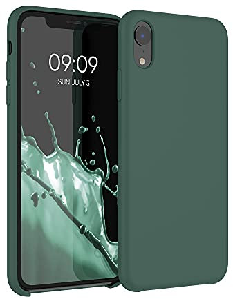 kwmobile Case Compatible with Apple iPhone XR Case - TPU Silicone Phone Cover with Soft Finish - Moss Green