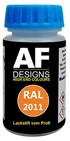Alex Flittner Designs Lackstift RAL 2011 TIEFORANGE stumpfmatt 50ml schnelltrocknend Acryl